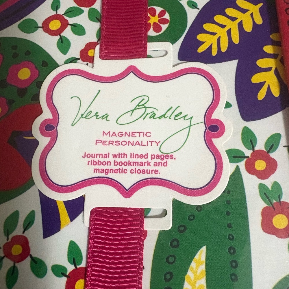 Vera Bradley Magnetic Personality Journal - Pink, Green, Yellow - Picture 2 of 5